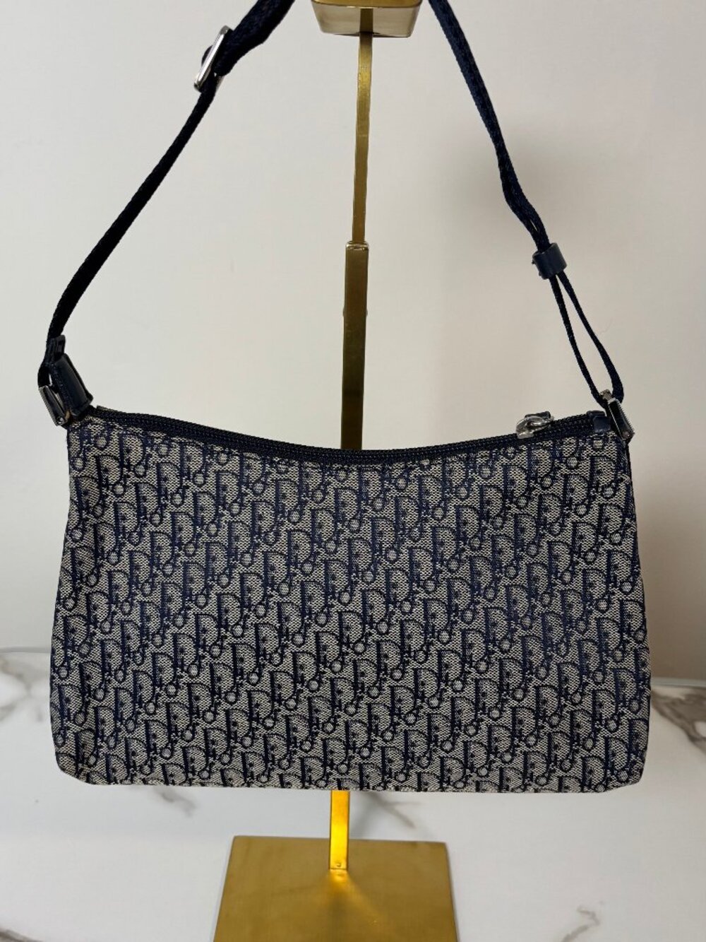 Dior Navy Oblique Pochette Vintage